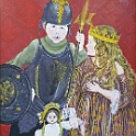 01  Ritter und Prinzessin, Öl